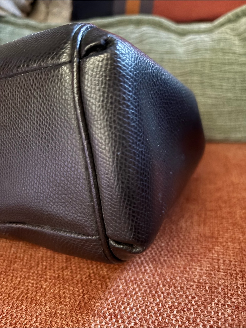 Coach Black Pebbled Leather Satchel Purse Handbag - Picture 11 of 16
